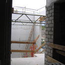 Blick in das Treppenhaus von der zweiten Etage aus
