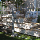 Die Treppenmodule liegen schon bereit.