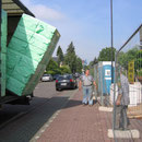 Anlieferung des Styrodurs (Hartschaum)