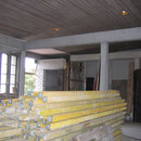 Baumaterial für die Decke.