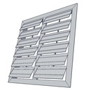 persiana de gravedad de aluminio para ventiladores axiales de pared