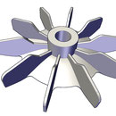 Ventiladores de aluminio para motor electrico barrenado a la medida