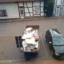 Straße mit Container