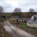 View of the farm house and out buildings