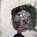 Wesensportrait, 2013, 15 x 10 cm, Lack und Aquarell auf Büttenpapier