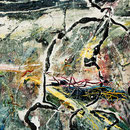 Verschmolzen, 2011, 130 x 180 cm, Ölharz und Lack auf Leinwand