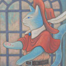 長靴を履いた猫 Le Chat botté  61×50cm カンバスに油彩 l'huile sur toile  2013