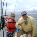 Charlie of Atlanta age 5 catches a puffer fish