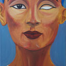 Königin Nofretete (18. Dynastie) - Daniela Rutica: Nofretete, 30 x 60 cm, Acryl/Lw., 2012
