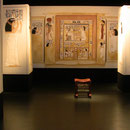 Farbrekonstruktion einer Szene aus dem Grab der königlichen Amme Maia in Sakkara, Ägyptenausstellung 2013 in Ludwigsburg, Foto: Daniela Rutica