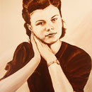 Daniela Rutica:"Traudel", 30 x 40 cm, Acryl/Lw, 2009