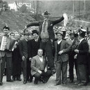 1952 - Pagliaggio Ponte Seduto: Locatelli Giovanni da sin.: Storelli Nino - Chiesa Ezio - Giovanelli Romano "Filiten" - Calabrò Giuseppe - Pozzorini Edi - Berta Pietro "Din" - Baggiolini Pio - Bazzi Maf. Pie. "Grillo" - Pozzorini Battista - Chiesa Italo