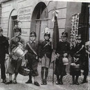 Truppa 1941  da sin.  Livio Berta, Fulvio Cerutti, Luigi Zanzottera, Flavio Bianchi, ?, ?, Evaristo Rodari