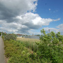 Blick vom RIVA über die Promenade bis zum St.-Petri-Dom.
