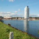 Gleich hinter dem Wikingturm liegt das "Riva" - auch im "Wasser".