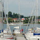 Blick vom Westen über die Schlei zum "RIVA".