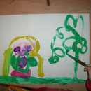 Ein Kunstwerk entsteht im Atelier