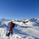 Luca e sullo sfondo il Monte Disgrazia