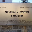 Targhe commemorative per l'entrata della Slovenia in Europa