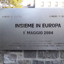 Targhe commemorative per l'entrata della Slovenia in Europa