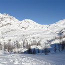 Sullo sfondo il Passo di Campagneda