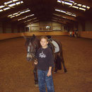 Dennis mit Vico beim Ponyreiten