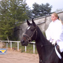 Simone bei der Springvorführung