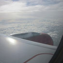 Blick aus dem Flugzeug