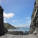 Das Devils Gate mit Blick in die Buchten von Wellington