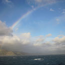 Durchgaengiger Regenbogen in den Marlborough Sounds