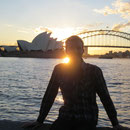 Opera House und Harbour Bridge bei Sonnenuntergang I