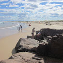 Blick auf Meer, Strand und Duenen