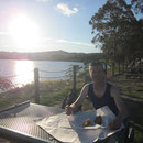 Fish&Chips bei Sonnenuntergang am Lake Taupo