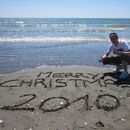 Merry Christmas 2010 aus Otaki Beach von Michael
