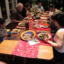 Unsere Familie beim Christmas Day-Lunch