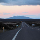 Sonnenuntergang in der Wueste auf der Fahrt nach Turangi (Tongariro-Crossing) II