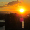 Sonnenuntergang ueber den Daechern Sydneys I