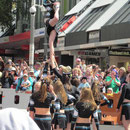 Cheerleader bei der Christmas-Parade