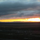 Sonnenuntergang in der Wueste auf der Fahrt nach Turangi (Tongariro-Crossing) I