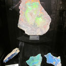 Opale in einem Tresor im Opal-Museum von Sydney