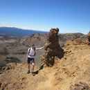 Ich nahe des Kraters mit beeindruckendem Panorama