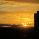 Sonnenuntergang ueber den Daechern Sydneys II