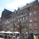 Stein am Rhein mit seinen Fresken, wo ich den 7. Wandertag abschliesse.