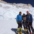 © Dr. Jürgen Greher / Makalu 2016; Blick zum Makalu La mit Frank, Helga und Eelco.