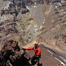... mit einer kleinen Fotopause vor der Aconcagua-Westwand im Hintergrund ...
