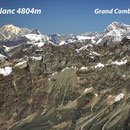 ... und sogar bis zum Mt. Blanc hinunter stehen alle gut sichtbar vor uns.