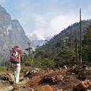 © Christoph Haas / Makalu 2010; Unterwegs durch den "Märchenwald" immer am Barun entlang.