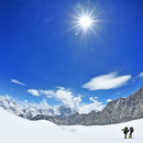 © Christoph Haas / Makalu 2010; Aufstieg am Makalu zwischen Lager 1 und Lager 2.