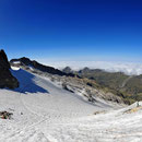 Ab hier verläuft meine Route über den Glacier de Aneto auf dem gut sichtbaren Normalweg.