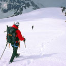 Nur noch diese kleine Ebene und schon sind wir am Ziel des Tages, dem Bivacco Colombo (3485 m).